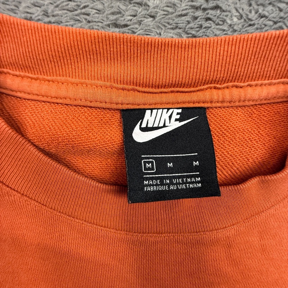 Nike Sportswear Women's Icon Clash Orange Crewneck Crop Top Sweatshirt Oversized - Picture 2 of 8